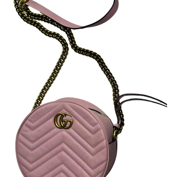 Gucci GG Marmont Circular Mini Bag - Pink - Picture 9 of 9